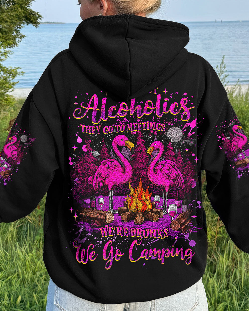 WE GO CAMPING FLAMINGO ALL OVER PRINT - TLNZ2708253