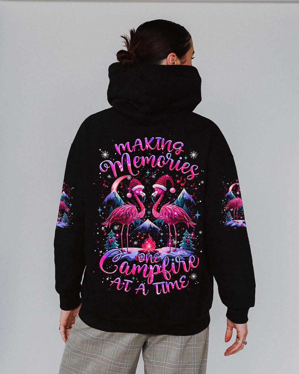 MAKING MEMORIES ONE CAMPFIRE AT A TIME FLAMINGO CHRISTMAS  ALL OVER PRINT - TLNZ3110242