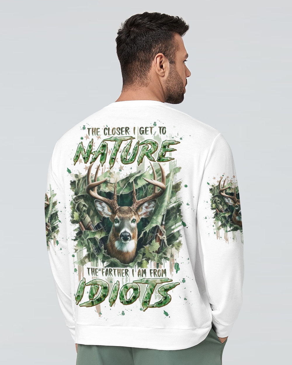 THE CLOSER I GET TO NATURE DEER HUNTING ALL OVER PRINT - TLPQ0509243