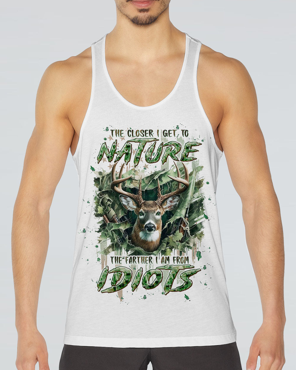 THE CLOSER I GET TO NATURE DEER HUNTING ALL OVER PRINT - TLPQ0509243
