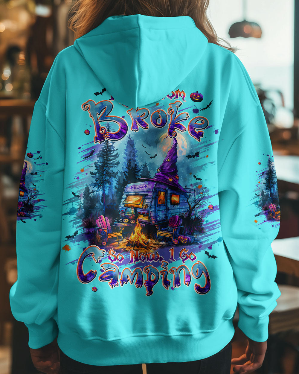 MY BROOM BROKE SO NOW HALLOWEEN CAMPING ALL OVER PRINT - TLPQ0908244