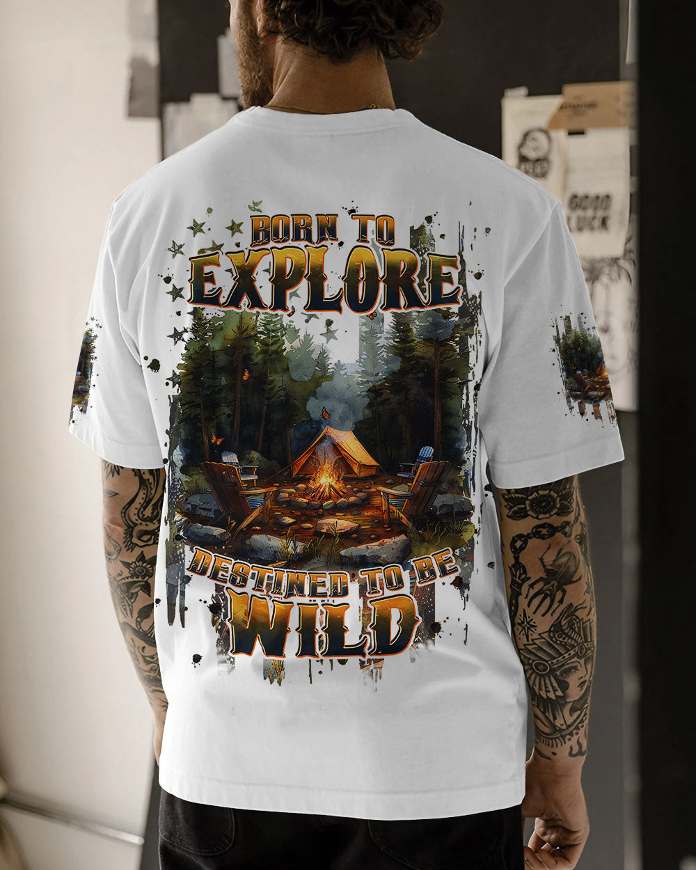 BORN TO EXPLORE DESTINED TO BE WILD ALL OVER PRINT - TLPQ1709244
