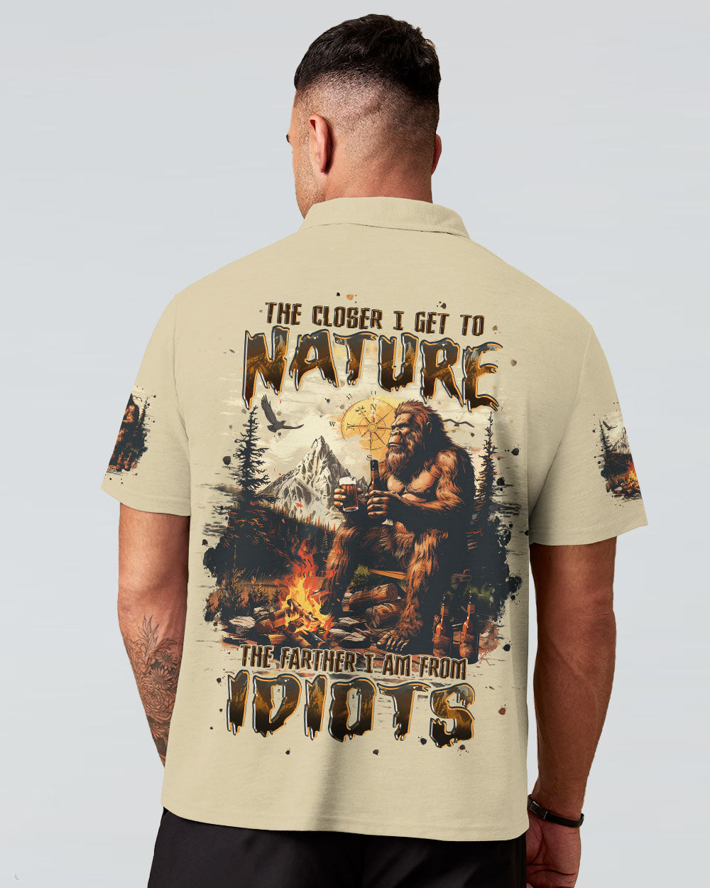  THE CLOSER I GET TO NATURE BIGFOOT ALL OVER PRINT - TLPQ2410241