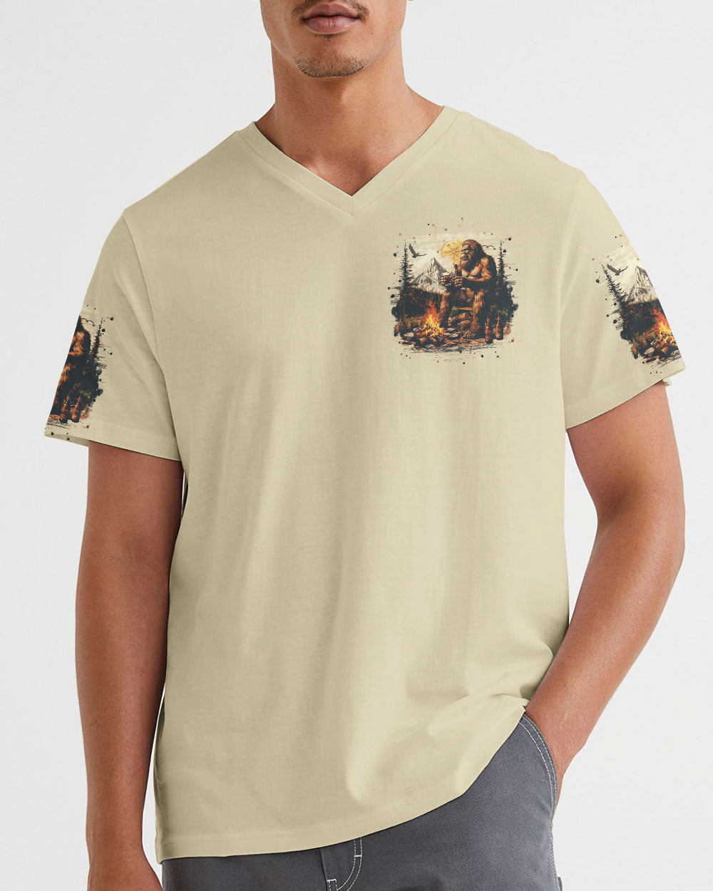  THE CLOSER I GET TO NATURE BIGFOOT ALL OVER PRINT - TLPQ2410241