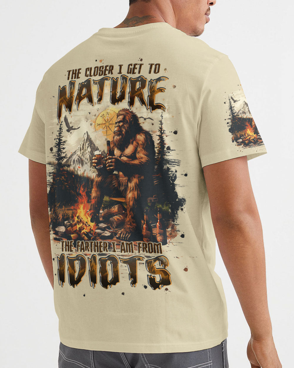 THE CLOSER I GET TO NATURE BIGFOOT ALL OVER PRINT - TLPQ2410241