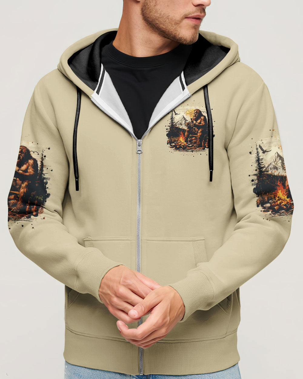 THE CLOSER I GET TO NATURE BIGFOOT ALL OVER PRINT - TLPQ2410241