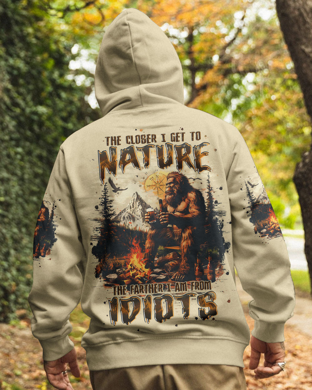 THE CLOSER I GET TO NATURE BIGFOOT ALL OVER PRINT - TLPQ2410241