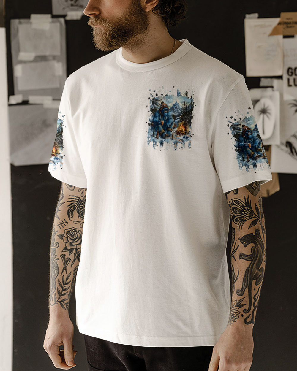 THE CLOSER I GET TO NATURE BIGFOOT ALL OVER PRINT - TLPQ2810243