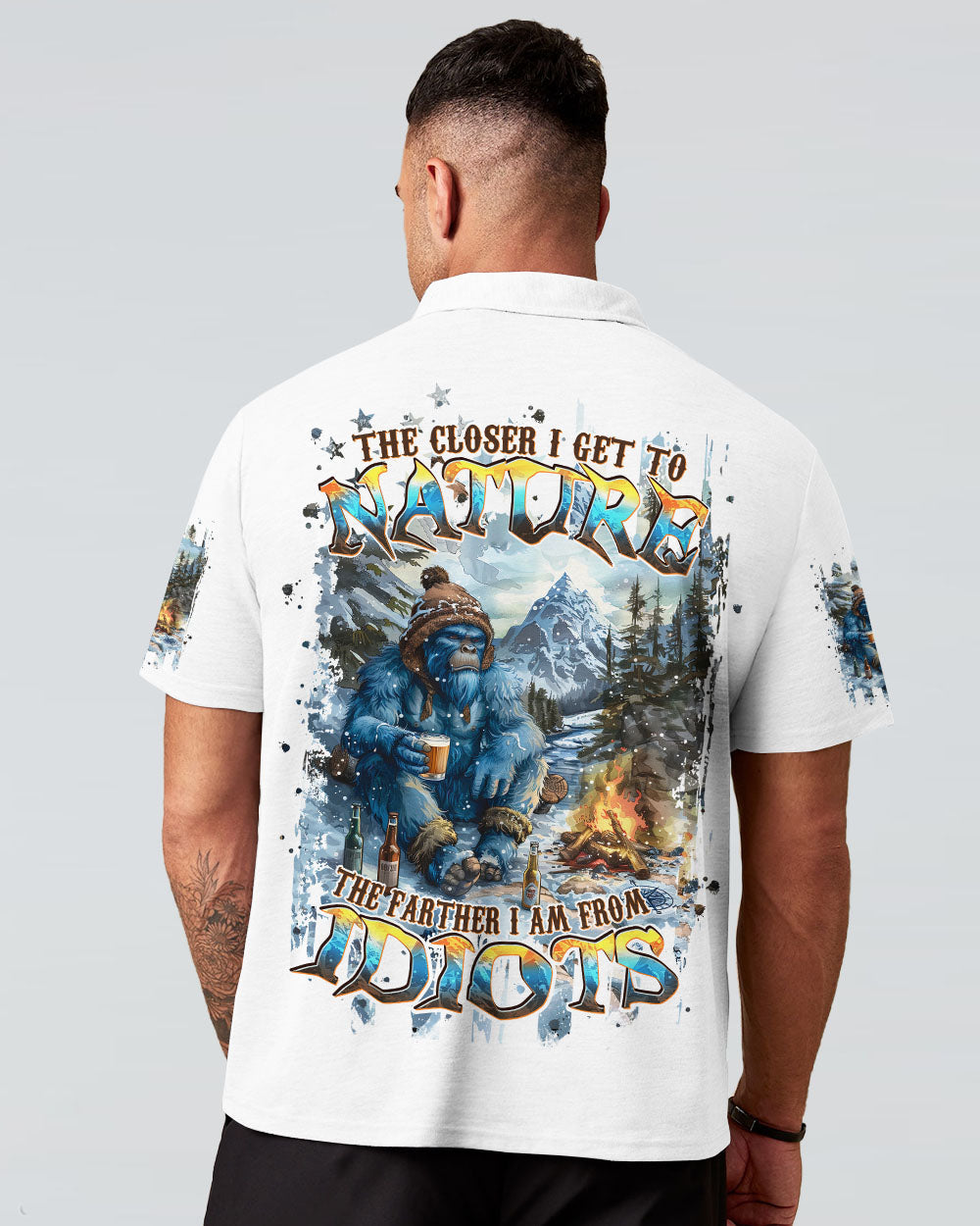 THE CLOSER I GET TO NATURE BIGFOOT ALL OVER PRINT - TLPQ2810243