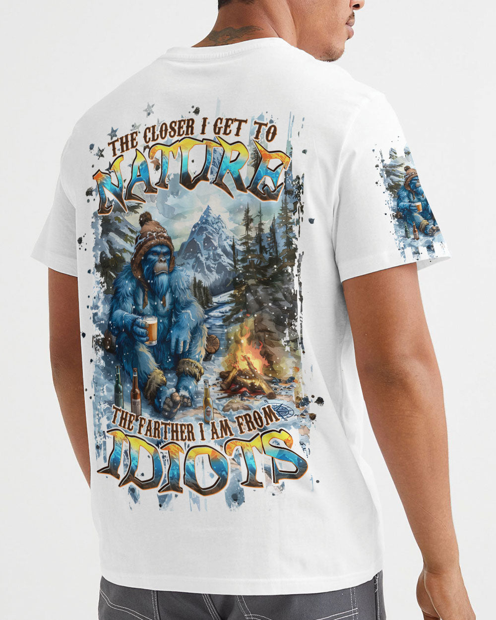 THE CLOSER I GET TO NATURE BIGFOOT ALL OVER PRINT - TLPQ2810243