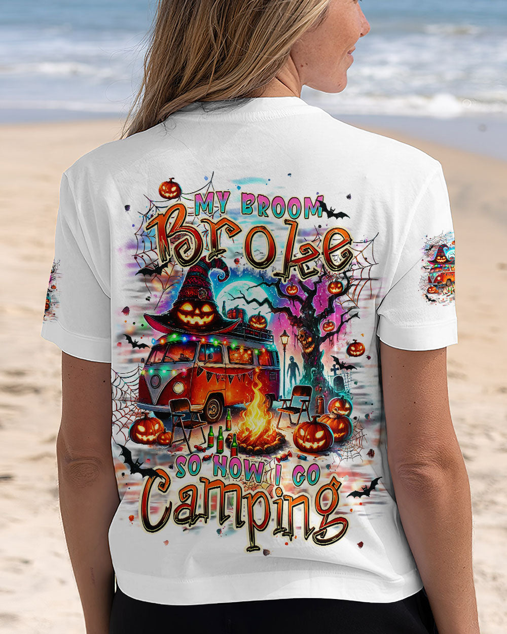 MY BROOM BROKE SO NOW HALLOWEEN CAMPING ALL OVER PRINT - TLPQ2908243
