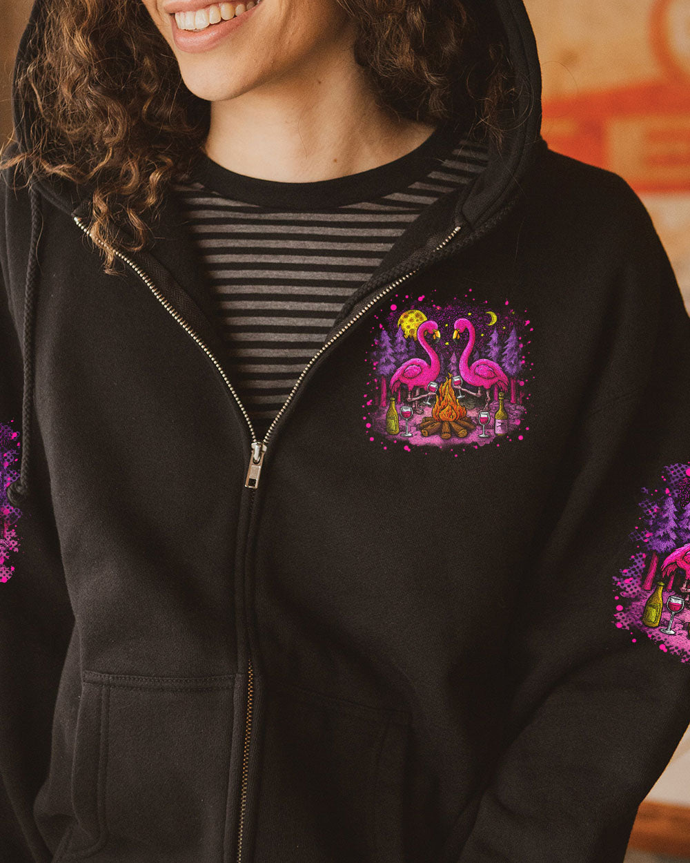 MAKING MEMORIES ONE CAMPFIRE AT A TIME FLAMINGO ALL OVER PRINT - TLTR0309252