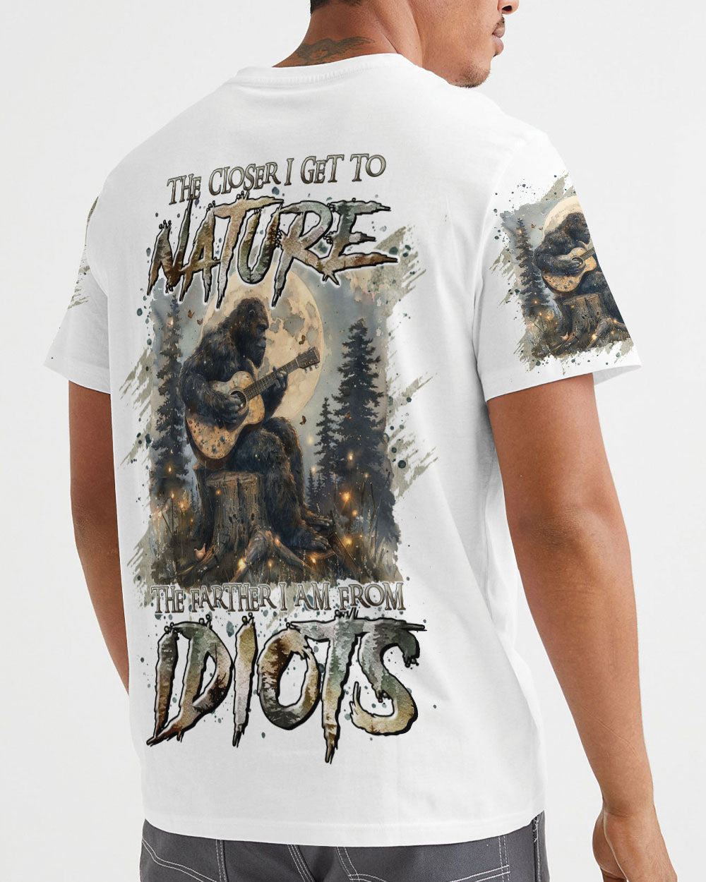 THE CLOSER I GET TO NATURE BIGFOOT GUITAR ALL OVER PRINT - TLTR0508244