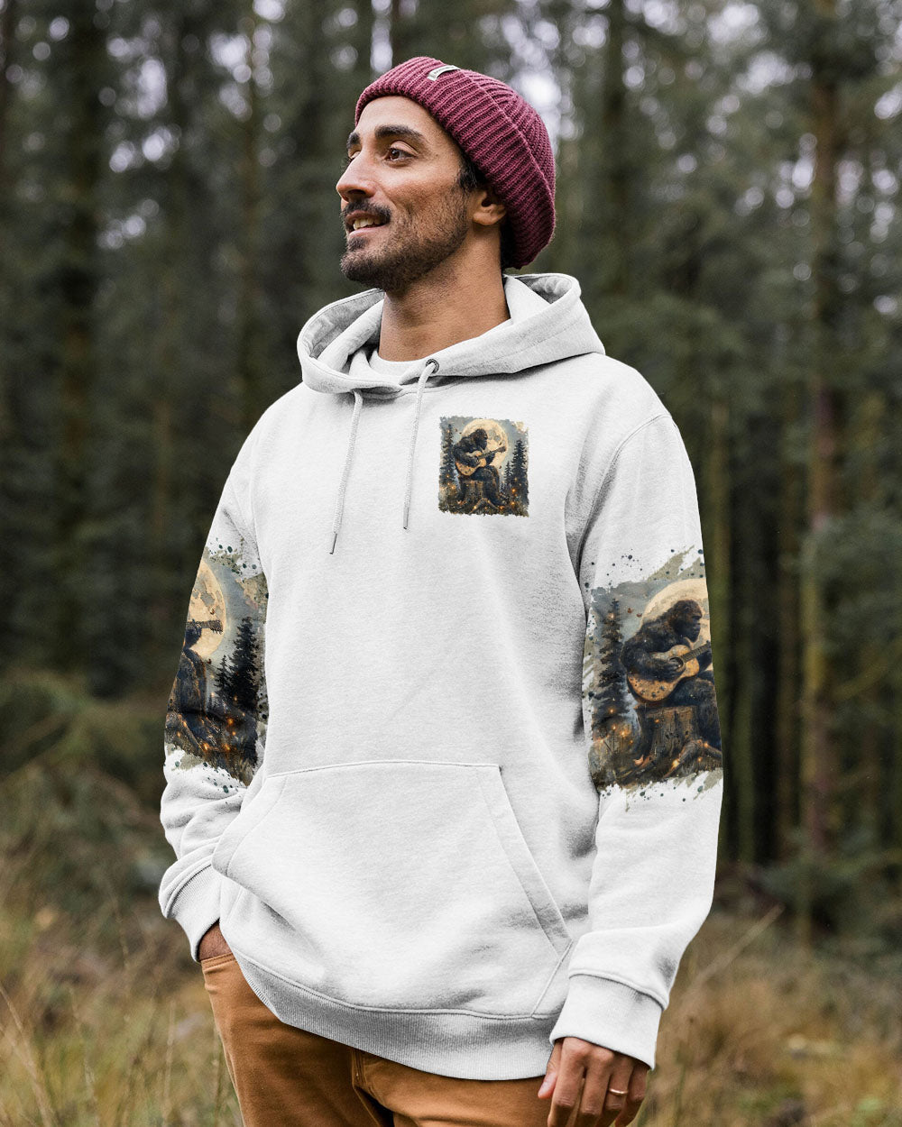 THE CLOSER I GET TO NATURE BIGFOOT GUITAR ALL OVER PRINT - TLTR0508244