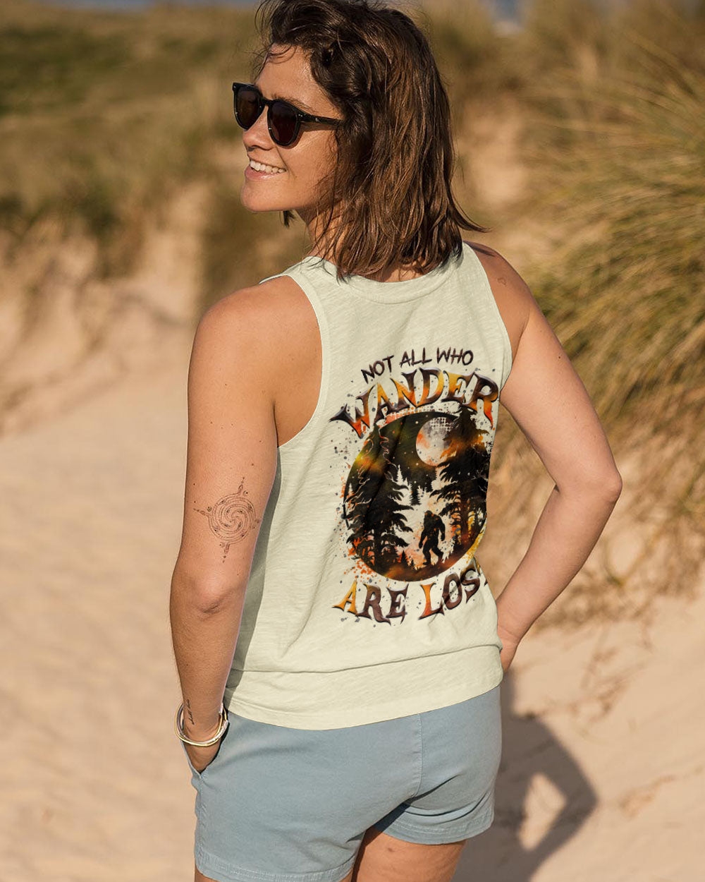 NOT ALL WHO WANDER ARE LOST BIGFOOT MOON ALL OVER PRINT - TLTR0611241