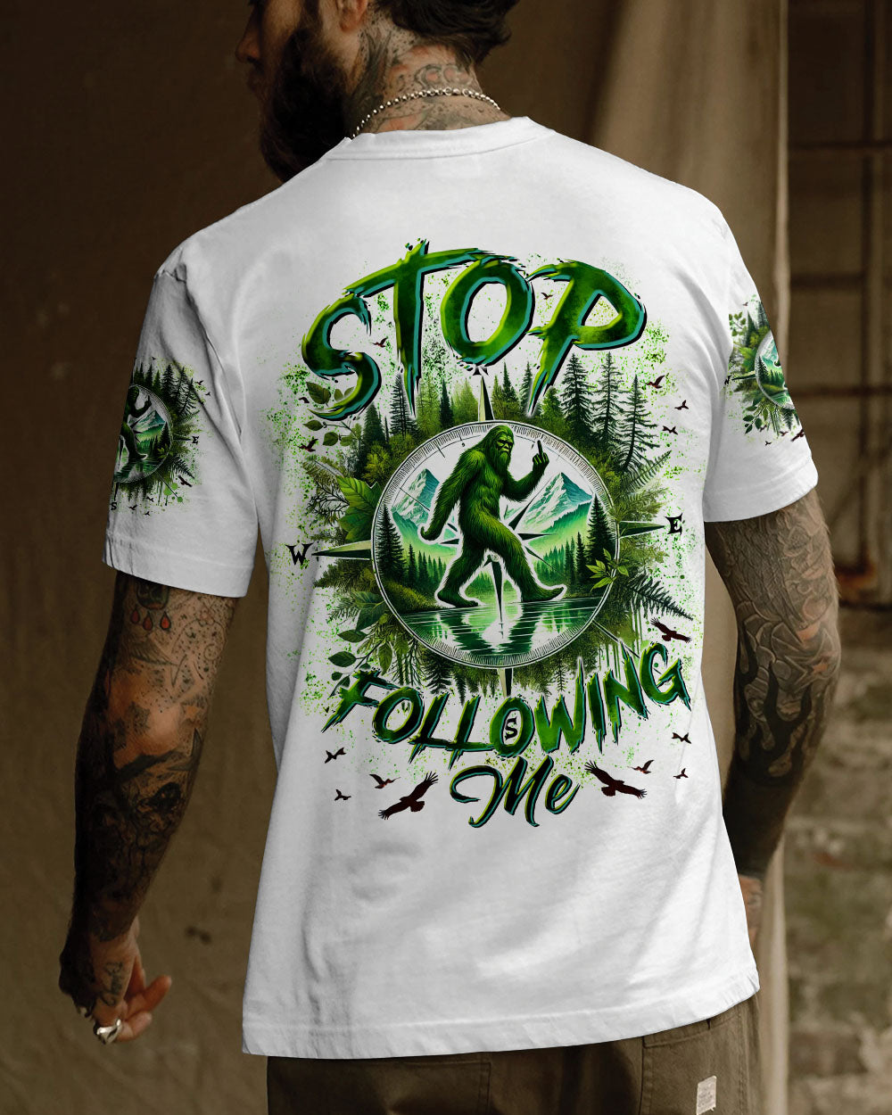 STOP FOLLOWING ME BIGFOOT ALL OVER PRINT - TLTR0802252