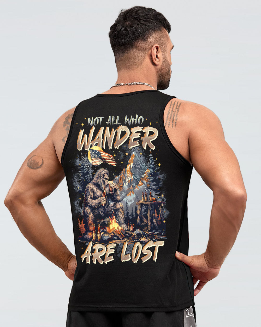 NOT ALL WHO WANDER ARE LOST BIGFOOT ALL OVER PRINT - TLTR0805251