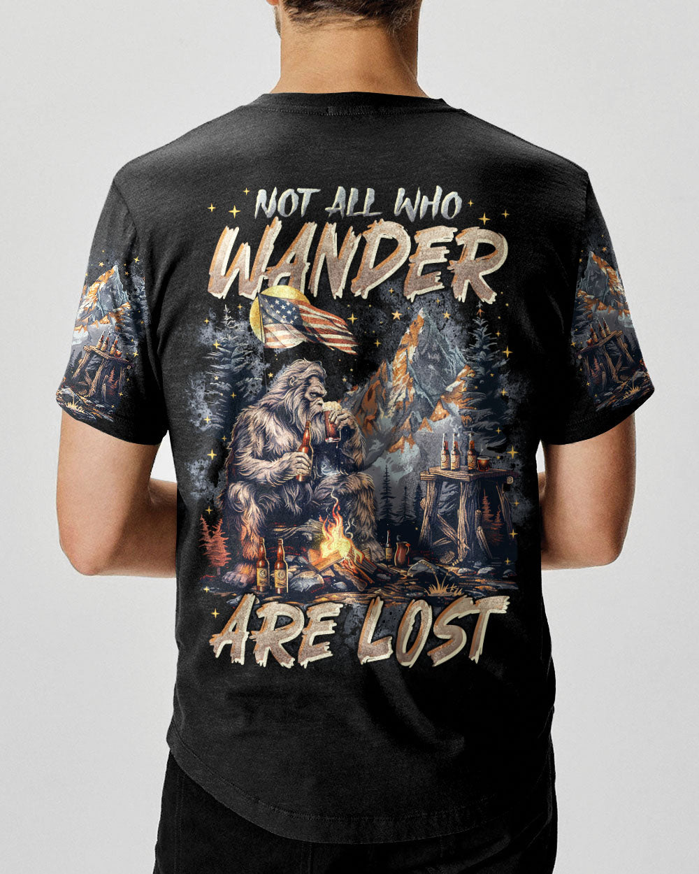 NOT ALL WHO WANDER ARE LOST BIGFOOT ALL OVER PRINT - TLTR0805251