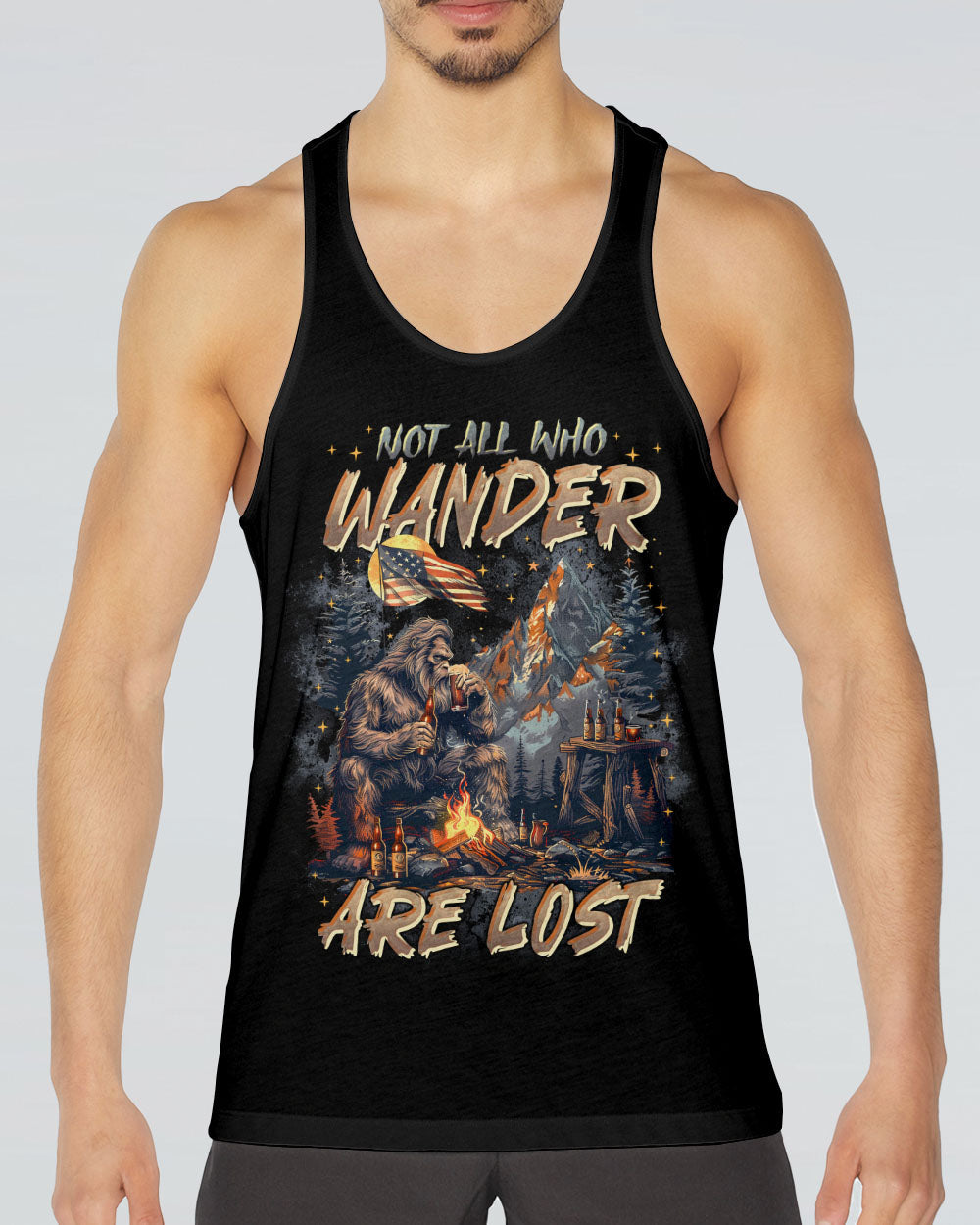 NOT ALL WHO WANDER ARE LOST BIGFOOT ALL OVER PRINT - TLTR0805251