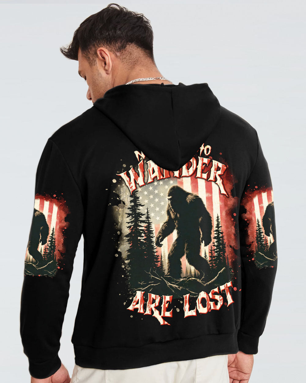 NOT ALL WHO WANDER ARE LOST BIGFOOT ALL OVER PRINT - TLTR0905253