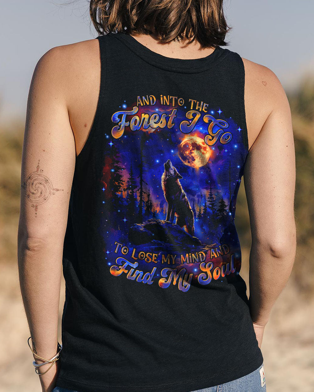 AND INTO THE FOREST I GO WOLF ALL OVER PRINT - TLTR0907252