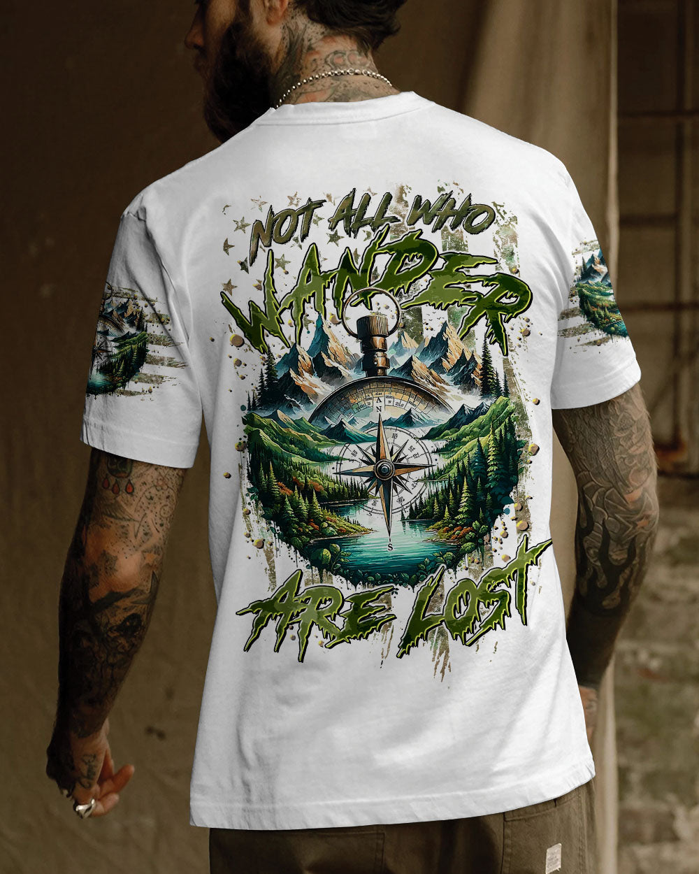 NOT ALL WHO WANDER ARE LOST COMPASS ALL OVER PRINT - TLTR0908244