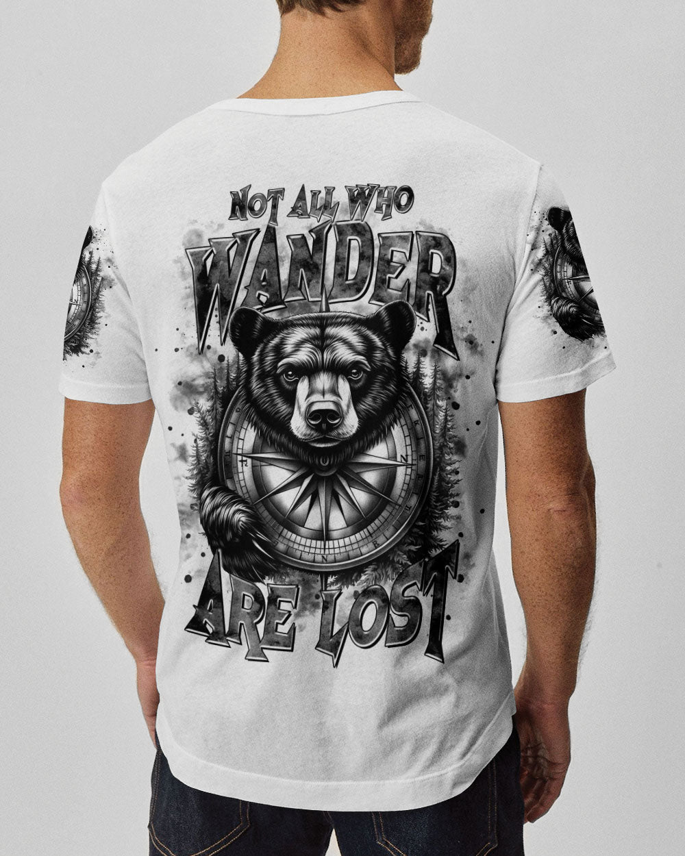 NOT ALL WHO WANDER ARE LOST BEAR COMPASS ALL OVER PRINT - TLTR1106252