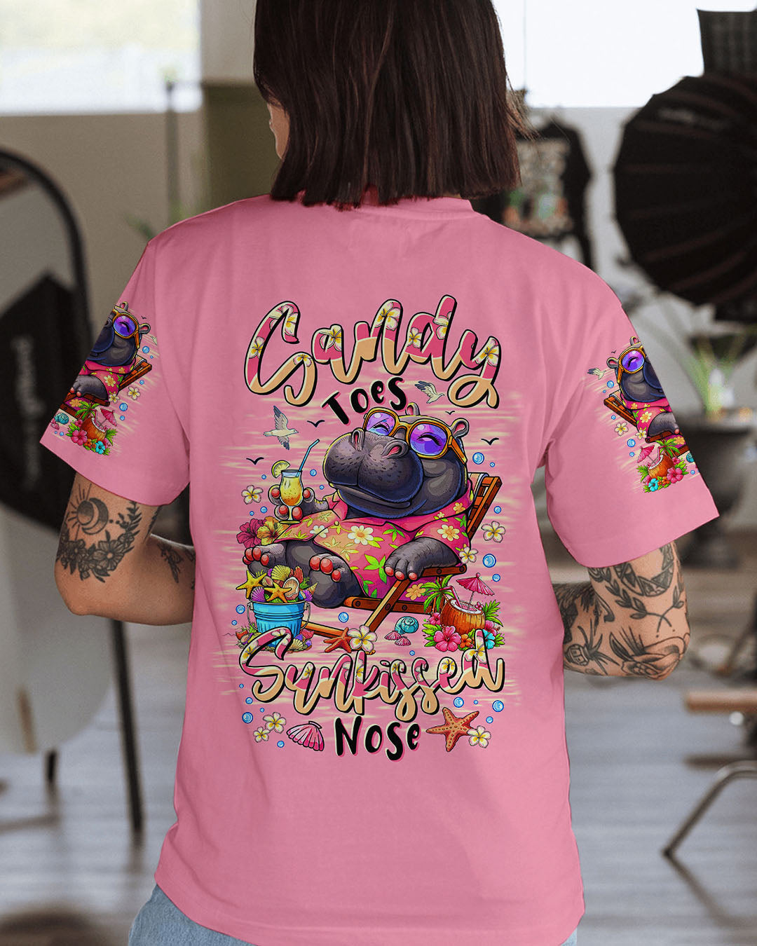 SANDY TOES SUNKISSED NOSE HIPPO ALL OVER PRINT - TLTR1207251