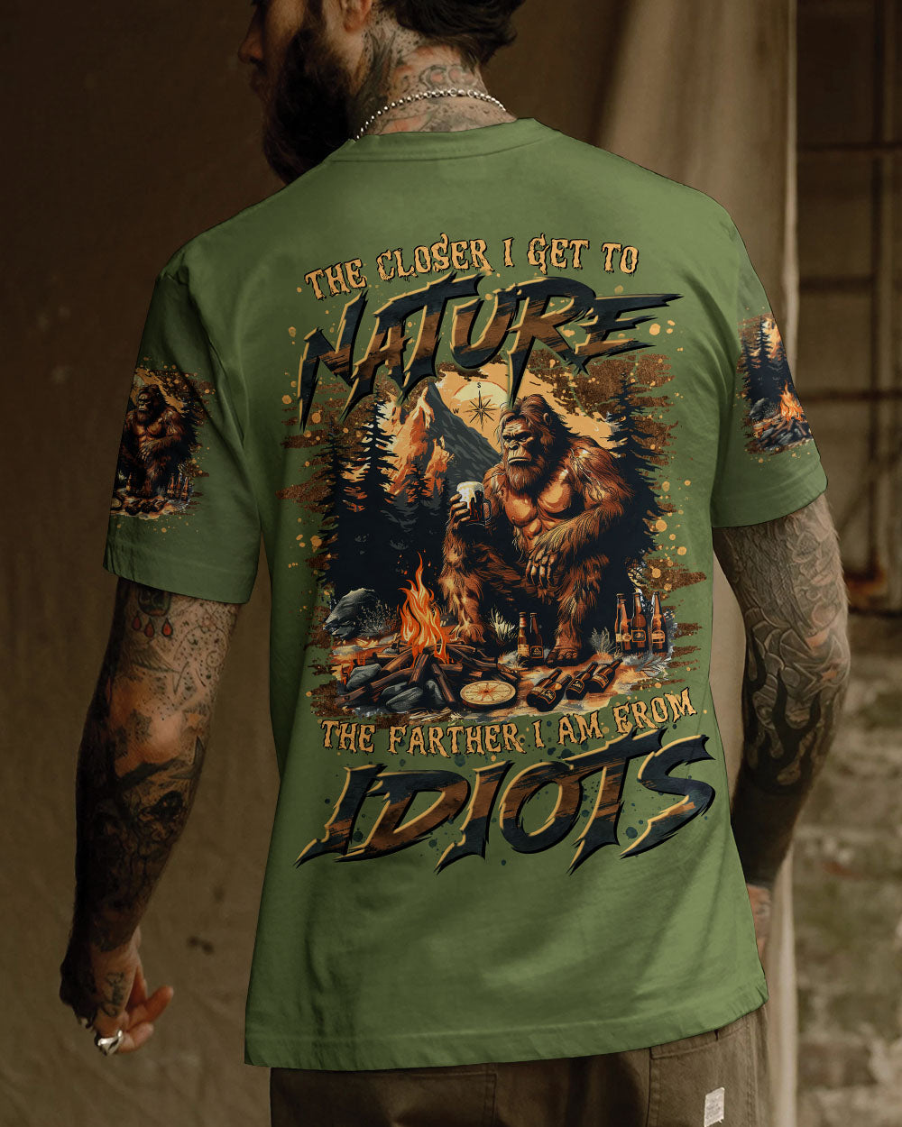 THE CLOSER I GET TO NATURE BIGFOOT ALL OVER PRINT - TLTR1210244