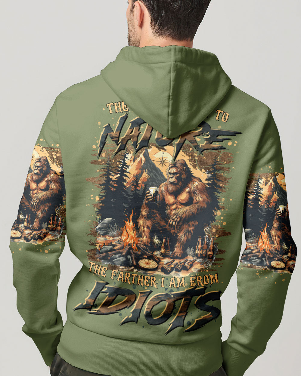 THE CLOSER I GET TO NATURE BIGFOOT ALL OVER PRINT - TLTR1210244