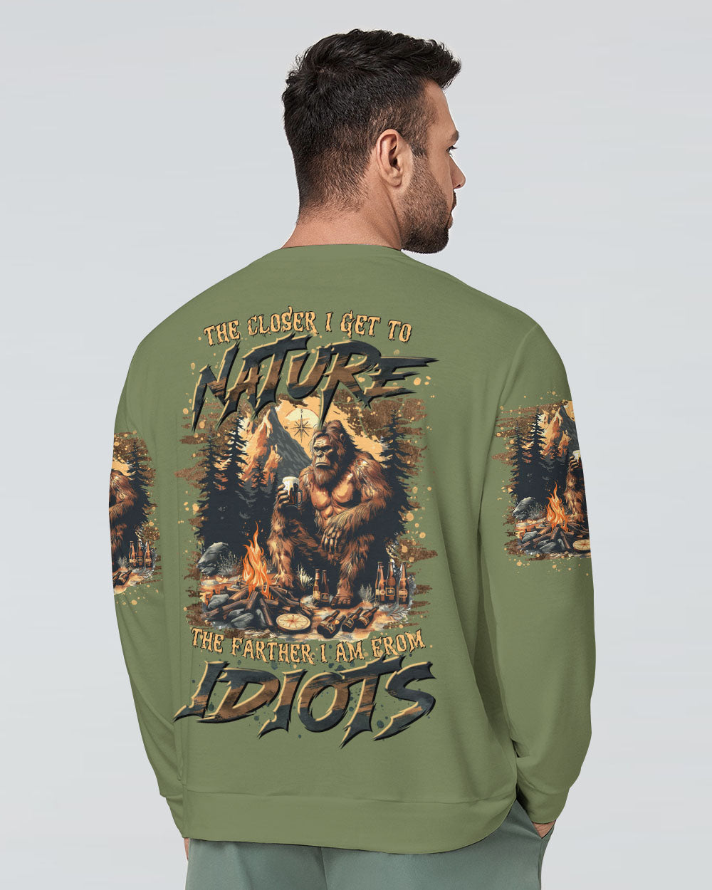 THE CLOSER I GET TO NATURE BIGFOOT ALL OVER PRINT - TLTR1210244