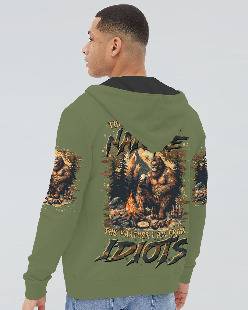 THE CLOSER I GET TO NATURE BIGFOOT ALL OVER PRINT - TLTR1210244