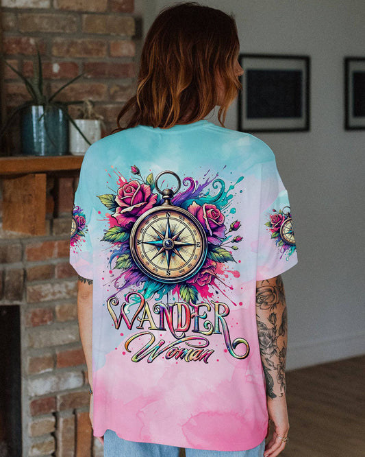 WANDER WOMAN FLORAL COMPASS ALL OVER PRINT  - TLTR1303253