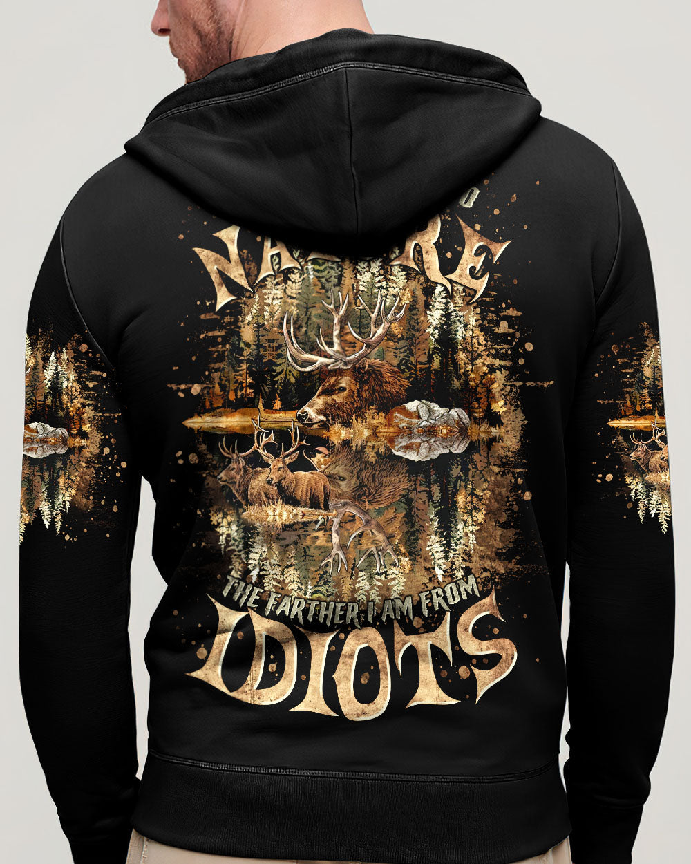 THE CLOSER I GET TO NATURE DEER HUNTING ALL OVER PRINT -  TLTR1511242