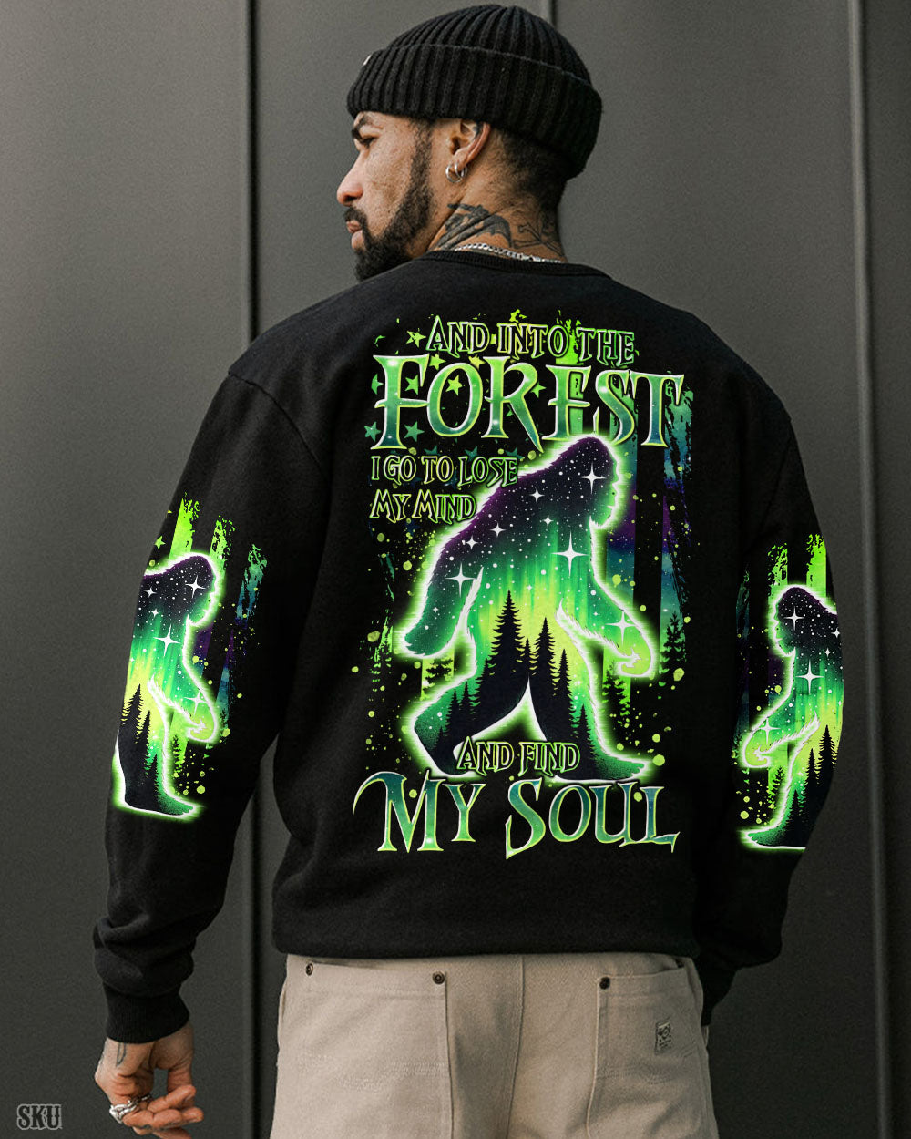 AND INTO THE FOREST I GO BIGFOOT ALL OVER PRINT - TLTR2211242