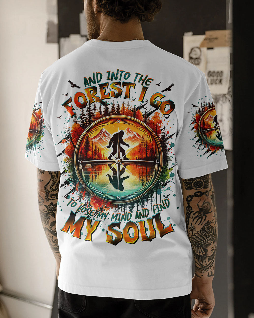 AND INTO THE FOREST I GO BIGFOOT ALL OVER PRINT - TLTR2301252