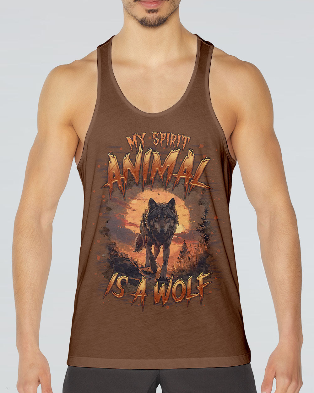MY SPIRIT ANIMAL IS A WOLF ALL OVER PRINT  - TLTR2403251