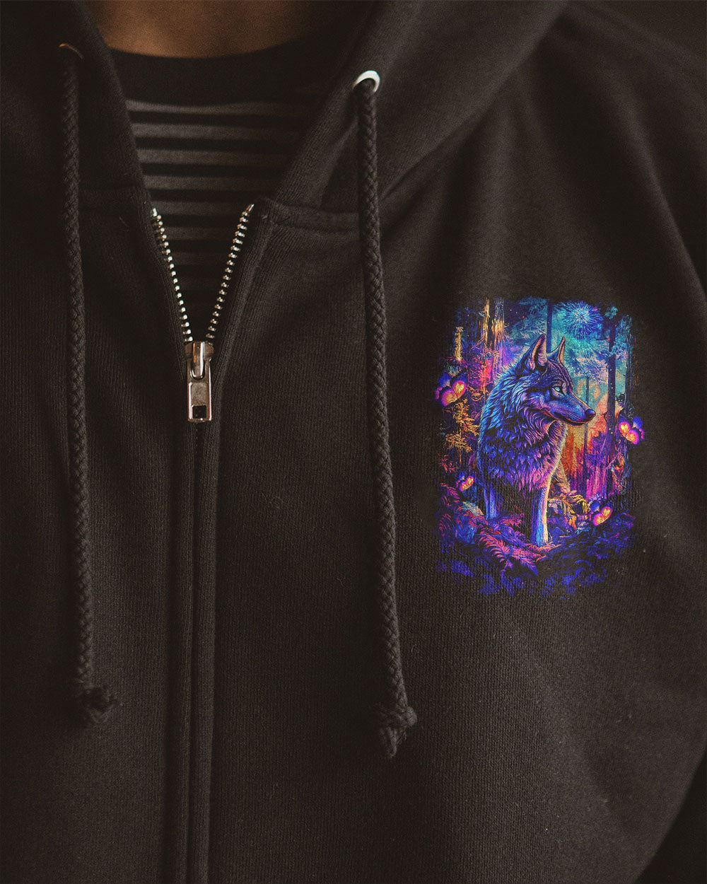 AND INTO THE FOREST I GO WOLF ALL OVER PRINT  - TLTR2503252