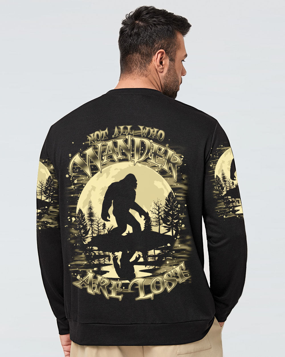 NOT ALL WHO WANDER ARE LOST BIGFOOT MOON ALL OVER PRINT - TLTR2611243