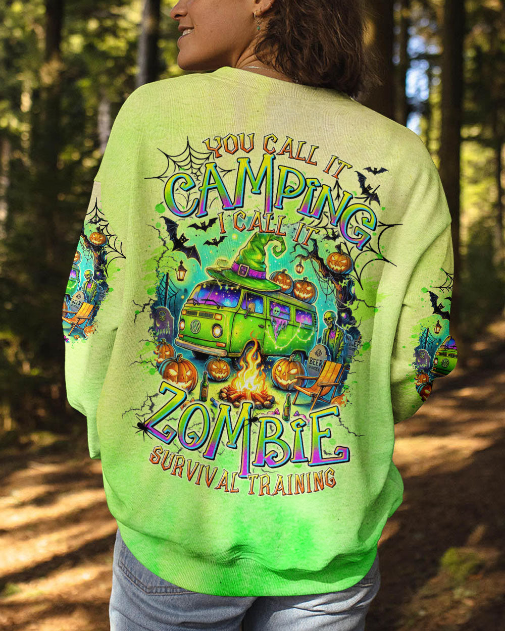 ZOMBIE SURVIVAL TRAINING CAMPING HALLOWEEN ALL OVER PRINT - TLTR2908242