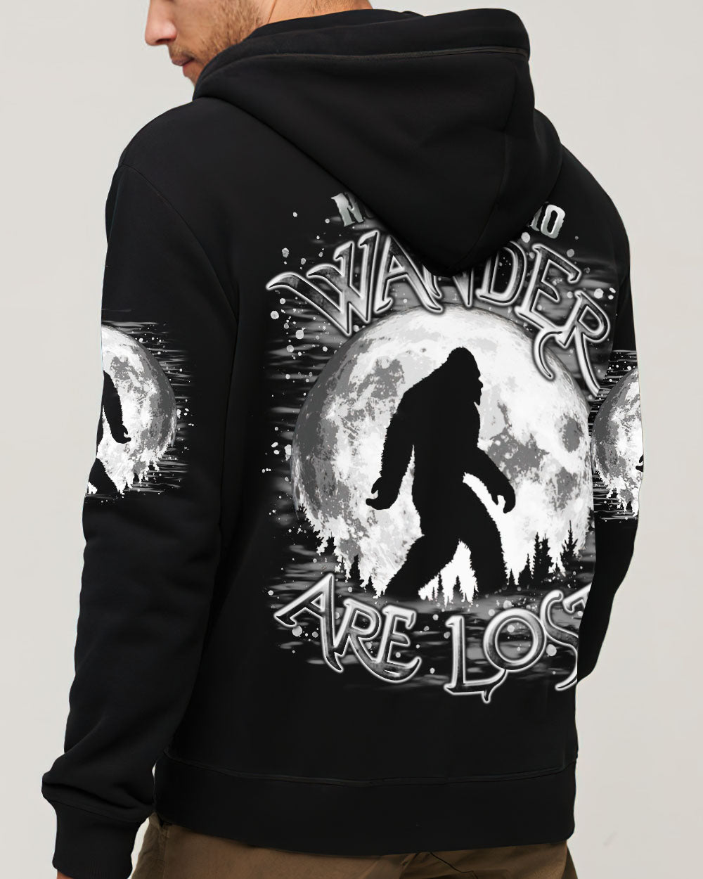 NOT ALL WHO WANDER ARE LOST BIGFOOT MOON ALL OVER PRINT - TLTR3010246