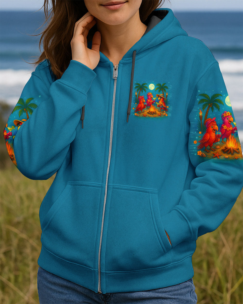 IF I'M DRUNK IT'S MY CAMPING FRIEND'S FAULT PARROT ALL OVER PRINT - TLTR3107253