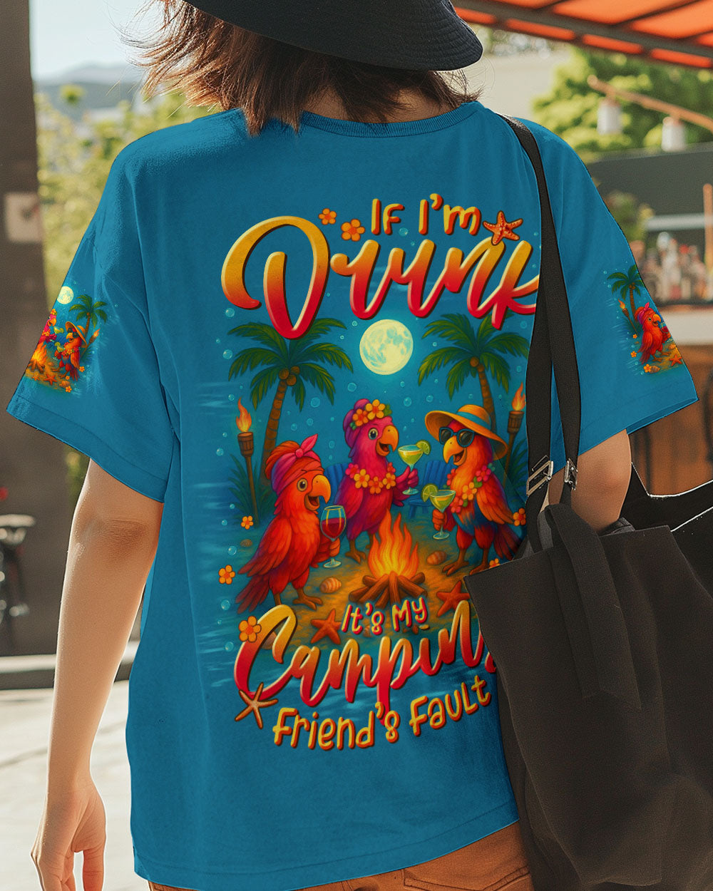 IF I'M DRUNK IT'S MY CAMPING FRIEND'S FAULT PARROT ALL OVER PRINT - TLTR3107253