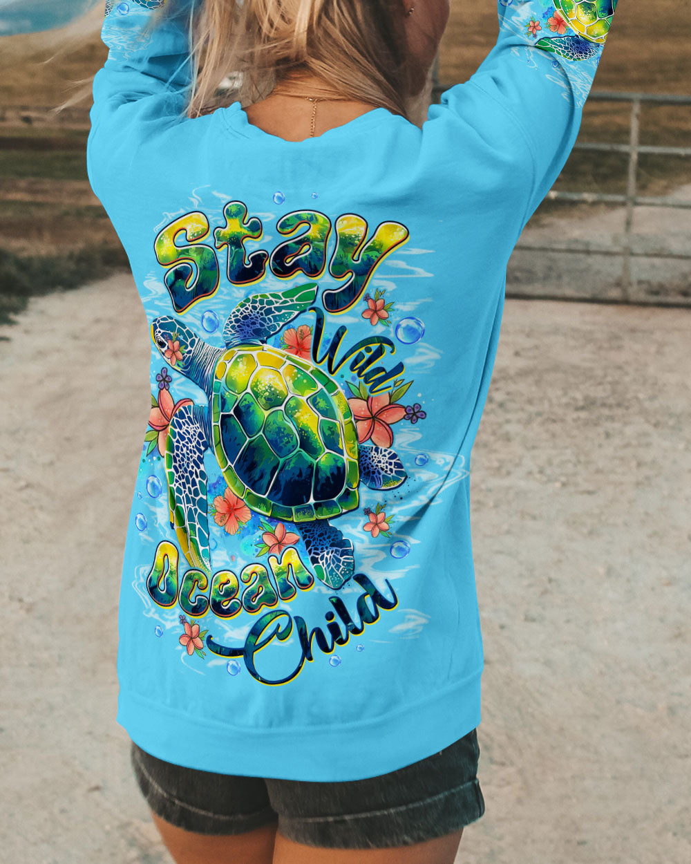 STAY WILD OCEAN CHILD TURTLE ALL OVER PRINT - TLTW0110253