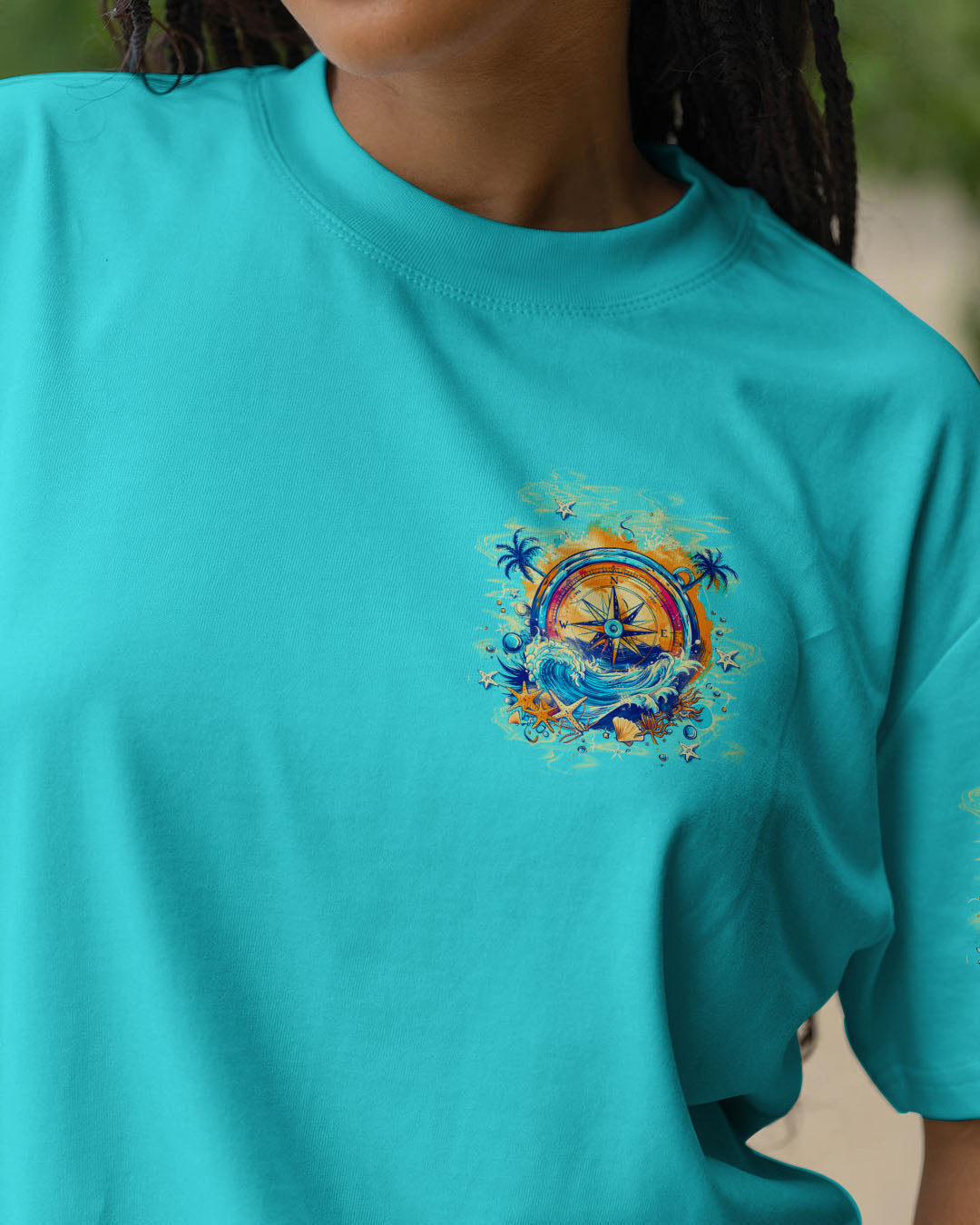 SMELL THE SEA FEEL THE BREEZE COMPASS ALL OVER PRINT - TLTW0204254