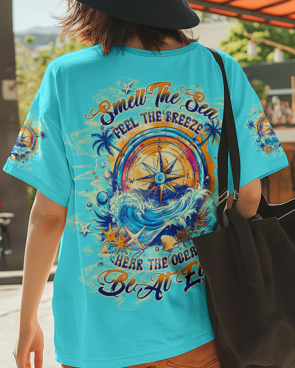 SMELL THE SEA FEEL THE BREEZE COMPASS ALL OVER PRINT - TLTW0204254