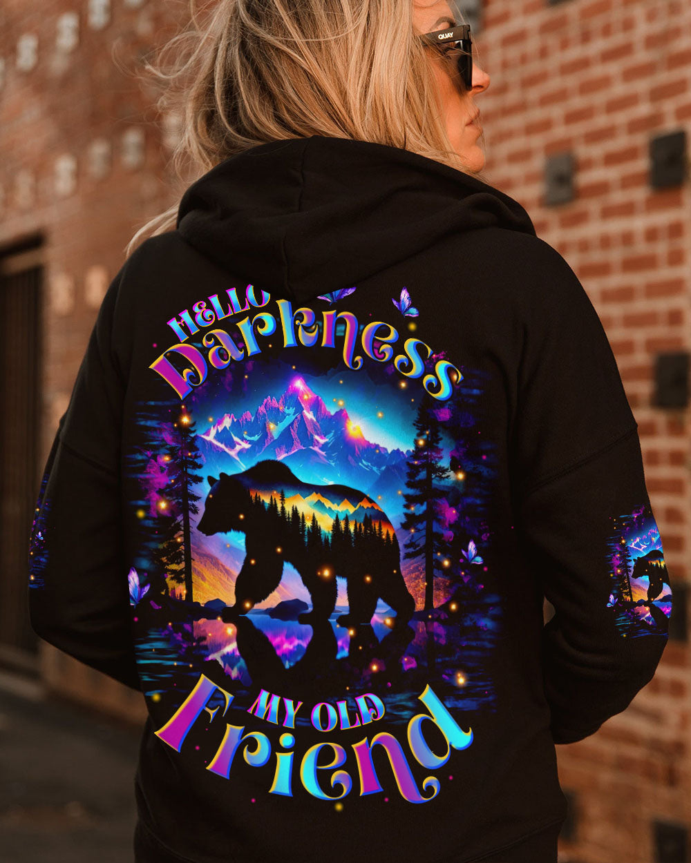 HELLO DARKNESS MY OLD FRIEND BEAR ALL OVER PRINT - TLTW0411253