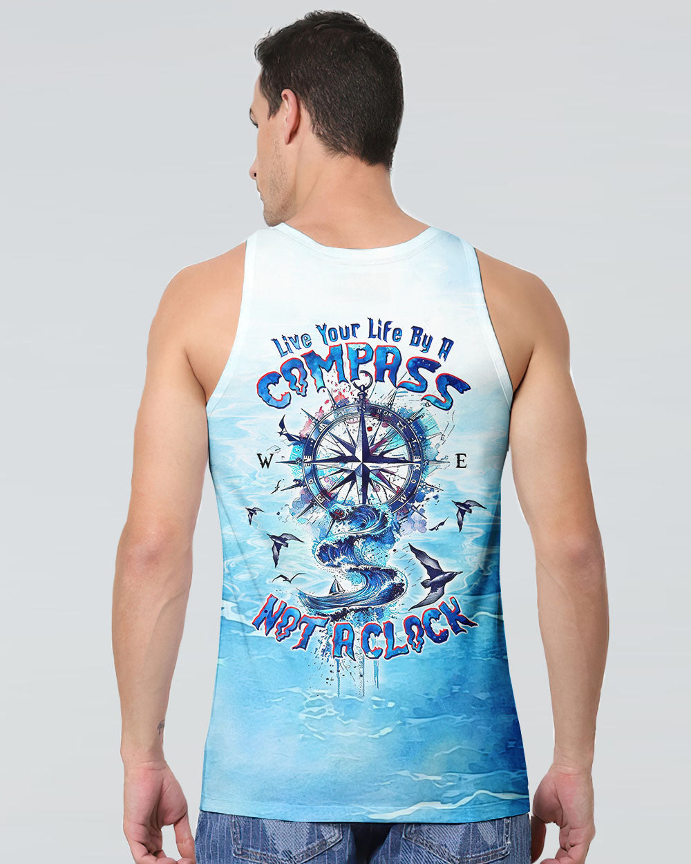 LIVE YOUR LIFE BY A COMPASS WAVES ALL OVER PRINT  - TLTW0503253