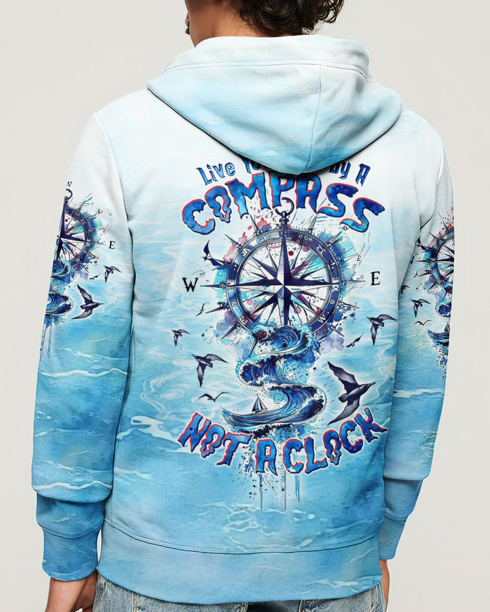 LIVE YOUR LIFE BY A COMPASS WAVES ALL OVER PRINT  - TLTW0503253