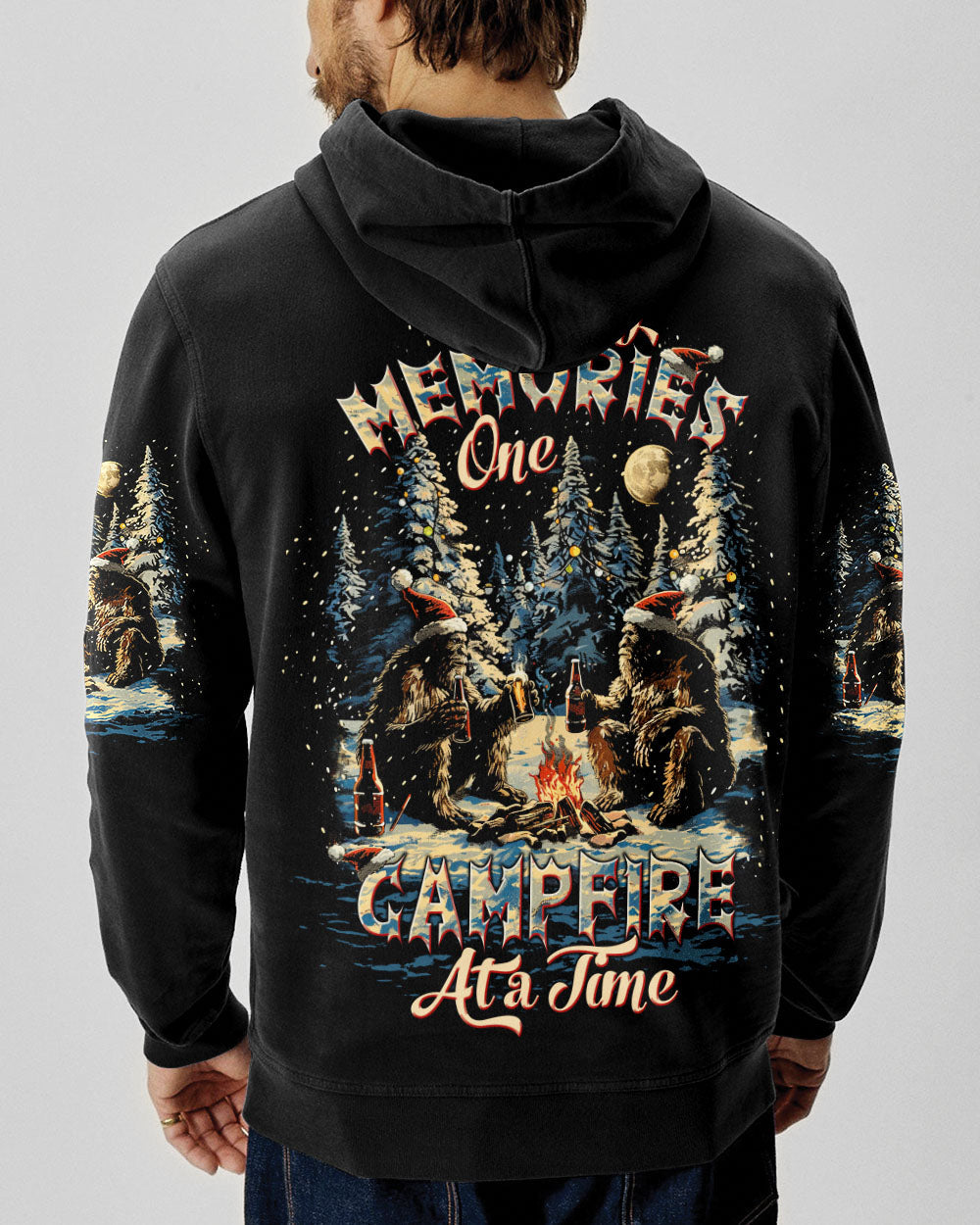 MAKING MEMORIES ONE CAMPFIRE AT A TIME BIGFOOT CHRISTMAS ALL OVER PRINT - TLTW0510244